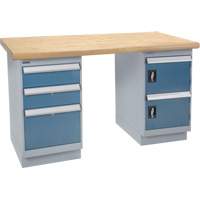 Workbench, Door & Drawers, 2500 lbs. Cap., 72" W x 36" D, 34" H Nuna Depot Inc.