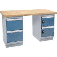 Workbench, Door & Drawers, 2500 lbs. Cap., 72" W x 36" D, 34" H Nuna Depot Inc.