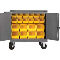 Mobile Workbench Cabinet with Bins, Steel Surface Nuna Depot Inc.