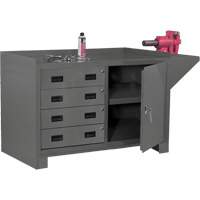 Stationary Workstation, Steel Surface, 60-1/8" W x 24-1/4" D x 36-1/4" H Nuna Depot Inc.