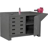 Stationary Workstation, Steel Surface, 60-1/8" W x 24-1/4" D x 36-1/4" H Nuna Depot Inc.