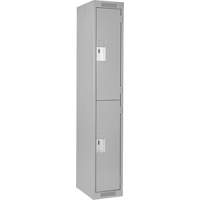 Casiers Clean Line, 2 niveaux, 12" x 18" x 72", Acier, Gris, Rivet (assembl&eacute;) Nuna Depot Inc.
