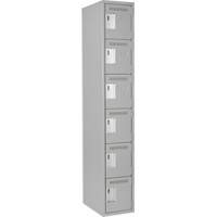 Petits casiers Clean Line, 6 niveaux, 12" x 18" x 72", Acier, Gris, Rivet (assembl&eacute;) Nuna Depot Inc.