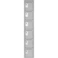 Petits casiers Clean Line, 6 niveaux, 12" x 18" x 72", Acier, Gris, Rivet (assembl&eacute;) Nuna Depot Inc.