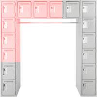 Arche de casiers &eacute;conomiques assembl&eacute;s Clean Line, 16 niveaux, Bloc de 3, 18" x 72" x 12", Acier Nuna Depot Inc.