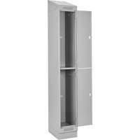 Clean Line Lockers, 2 -tier, Bank of 4, 48" x 18" x 82", Steel, Grey, Rivet (Assembled) Nuna Depot Inc.