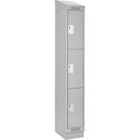 Casiers Clean Line, 3 niveaux, 12" x 18" x 82", Acier, Gris, Rivet (assembl&eacute;) Nuna Depot Inc.