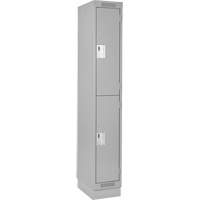 Casiers Clean Line, 2 niveaux, 12" x 18" x 76", Acier, Gris, Rivet (assembl&eacute;) Nuna Depot Inc.