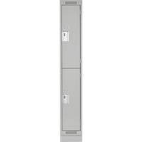 Casiers Clean Line, 2 niveaux, 12" x 18" x 76", Acier, Gris, Rivet (assembl&eacute;) Nuna Depot Inc.
