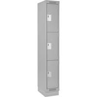 Casiers Clean Line, 3 niveaux, 12" x 18" x 76", Acier, Gris, Rivet (assembl&eacute;) Nuna Depot Inc.