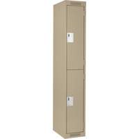 Casiers Clean Line, 2 niveaux, 12" x 18" x 72", Acier, Beige, Rivet (assembl&eacute;) Nuna Depot Inc.