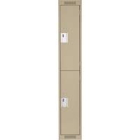 Casiers Clean Line, 2 niveaux, 12" x 18" x 72", Acier, Beige, Rivet (assembl&eacute;) Nuna Depot Inc.