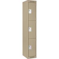 Casiers Clean Line, 3 niveaux, 12" x 18" x 72", Acier, Beige, Rivet (assembl&eacute;) Nuna Depot Inc.