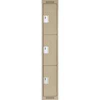 Casiers Clean Line, 3 niveaux, 12" x 18" x 72", Acier, Beige, Rivet (assembl&eacute;) Nuna Depot Inc.
