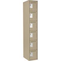 Petits casiers Clean Line, 6 niveaux, 12" x 18" x 72", Acier, Beige, Rivet (assembl&eacute;) Nuna Depot Inc.
