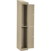 Casiers Clean Line, 2 niveaux, Bloc de 4, 48" x 18" x 78", Acier, Beige, Rivet (assembl&eacute;) Nuna Depot Inc.