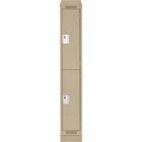 Casiers Clean Line, 2 niveaux, 12" x 18" x 82", Acier, Beige, Rivet (assembl&eacute;) Nuna Depot Inc.