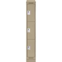 Casiers Clean Line, 3 niveaux, 12" x 18" x 82", Acier, Beige, Rivet (assembl&eacute;) Nuna Depot Inc.