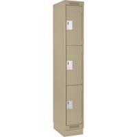 Casiers Clean Line, 3 niveaux, 12" x 18" x 76", Acier, Beige, Rivet (assembl&eacute;) Nuna Depot Inc.