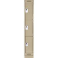 Casiers Clean Line, 3 niveaux, 12" x 18" x 76", Acier, Beige, Rivet (assembl&eacute;) Nuna Depot Inc.