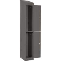 Clean Line Lockers, 2 -tier, Bank of 4, 48" x 18" x 78", Steel, Charcoal, Rivet (Assembled) Nuna Depot Inc.