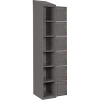 Clean Line Lockerette, 6 -tier, Bank of 4, 48" x 18" x 78", Steel, Charcoal, Rivet (Assembled) Nuna Depot Inc.