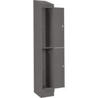 Clean Line Lockers, 2 -tier, Bank of 4, 48" x 18" x 82", Steel, Charcoal, Rivet (Assembled) Nuna Depot Inc.