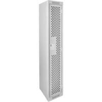 Clean Line Lockers, 12" x 12" x 72", Steel, Grey, Rivet (Assembled), Perforated Nuna Depot Inc.