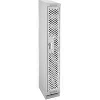 Clean Line Lockers, 12" x 18" x 82", Steel, Grey, Rivet (Assembled), Perforated Nuna Depot Inc.