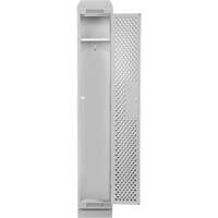 Clean Line Lockers, 12" x 18" x 82", Steel, Grey, Rivet (Assembled), Perforated Nuna Depot Inc.