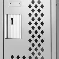 Clean Line Lockers, 12" x 12" x 72", Steel, Grey, Rivet (Assembled), Perforated Nuna Depot Inc.