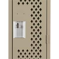 Clean Line Lockers, 12" x 15" x 72", Steel, Beige, Rivet (Assembled), Perforated Nuna Depot Inc.