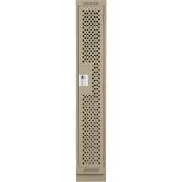 Clean Line Lockers, 12" x 12" x 76", Steel, Beige, Rivet (Assembled), Perforated Nuna Depot Inc.
