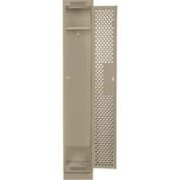 Clean Line Lockers, 12" x 12" x 76", Steel, Beige, Rivet (Assembled), Perforated Nuna Depot Inc.
