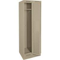 Clean Line Lockers, Bank of 2, 24" x 12" x 76", Steel, Beige, Rivet (Assembled), Perforated Nuna Depot Inc.