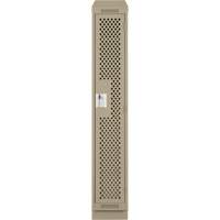 Clean Line Lockers, 12" x 18" x 82", Steel, Beige, Rivet (Assembled), Perforated Nuna Depot Inc.