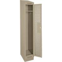 Clean Line Lockers, 12" x 18" x 82", Steel, Beige, Rivet (Assembled), Perforated Nuna Depot Inc.