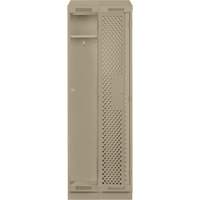 Clean Line Lockers, Bank of 2, 24" x 18" x 82", Steel, Beige, Rivet (Assembled), Perforated Nuna Depot Inc.