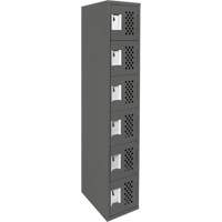 Clean-Line Perforated Lockerette, 6 -tier, 15" x 72" x 12", Steel Nuna Depot Inc.