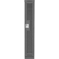 Clean Line Lockers, 12" x 12" x 76", Steel, Charcoal, Rivet (Assembled), Perforated Nuna Depot Inc.