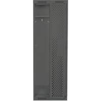 Clean Line Lockers, Bank of 2, 24" x 12" x 76", Steel, Charcoal, Rivet (Assembled), Perforated Nuna Depot Inc.