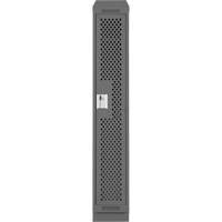 Clean Line Lockers, 12" x 18" x 82", Steel, Charcoal, Rivet (Assembled), Perforated Nuna Depot Inc.