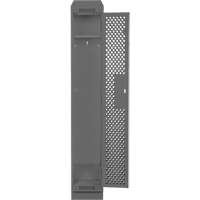 Clean Line Lockers, 12" x 18" x 82", Steel, Charcoal, Rivet (Assembled), Perforated Nuna Depot Inc.
