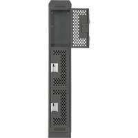 Clean Line Lockers, 3 -tier, 12" x 18" x 82", Steel, Charcoal, Rivet (Assembled), Perforated Nuna Depot Inc.