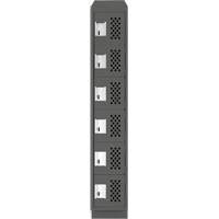 Assembled Lockerettes Clean Line Perforated Economy Lockers, 6 -tier, 18" x 72" x 12", Steel Nuna Depot Inc.