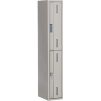 Concorde Heavy-Duty Lockers, 2 -tier, 12" x 18" x 72", Steel, Grey, Welded (Assembled) Nuna Depot Inc.