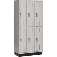 Casiers robustes Concorde, 2 niveaux, Bloc de 3, 36" x 18" x 76", Acier, Gris, Soud&eacute; (assembl&eacute;) Nuna Depot Inc.