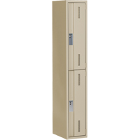 Concorde Heavy-Duty Lockers, 2 -tier, 12" x 18" x 72", Steel, Beige, Welded (Assembled) Nuna Depot Inc.