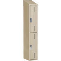 Casiers robustes Concorde, 2 niveaux, 12" x 18" x 78", Acier, Beige, Soud&eacute; (assembl&eacute;) Nuna Depot Inc.