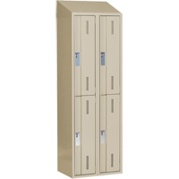 Casiers robustes Concorde, 2 niveaux, Bloc de 2, 24" x 18" x 78", Acier, Beige, Soud&eacute; (assembl&eacute;) Nuna Depot Inc.